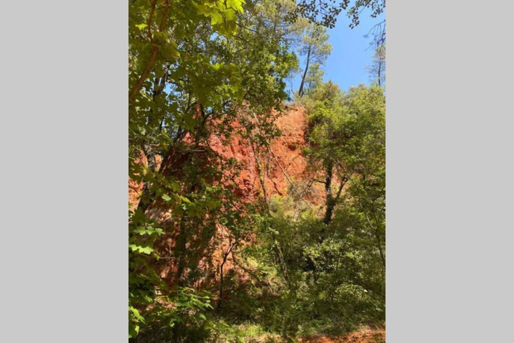 Eblouissant Appartement Au Calme D'Une Residence Avec Piscine Idealement Situe Au Pied Du Colorado Provencal Dans Le Prestigieux Luberon Rustrel Bagian luar foto