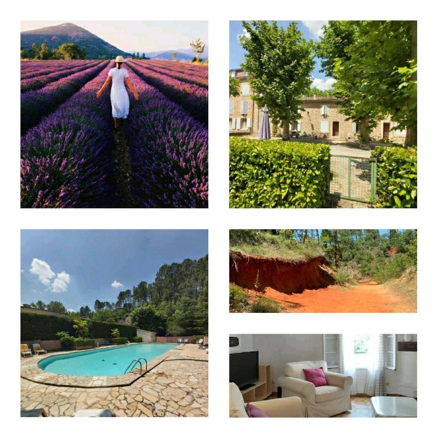 Eblouissant Appartement Au Calme D'Une Residence Avec Piscine Idealement Situe Au Pied Du Colorado Provencal Dans Le Prestigieux Luberon Rustrel Bagian luar foto